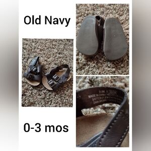 Old Navy Dark Brown Baby Buckle Sandals